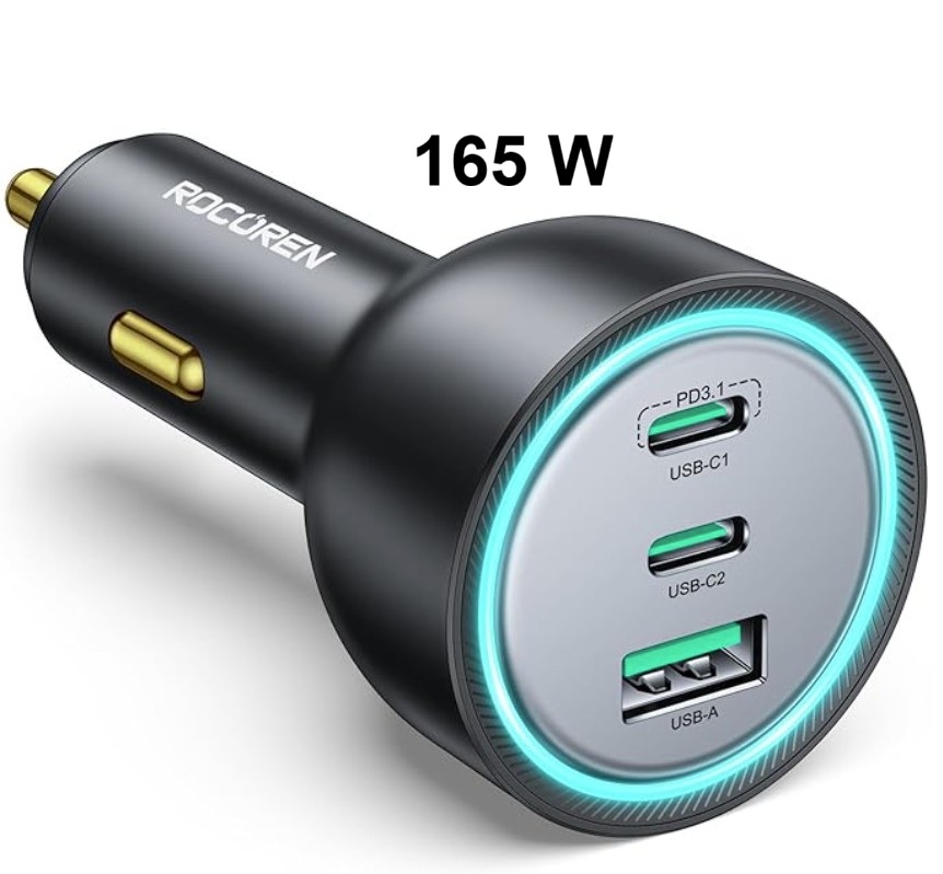 CARGADOR CIGARRERA 165W 